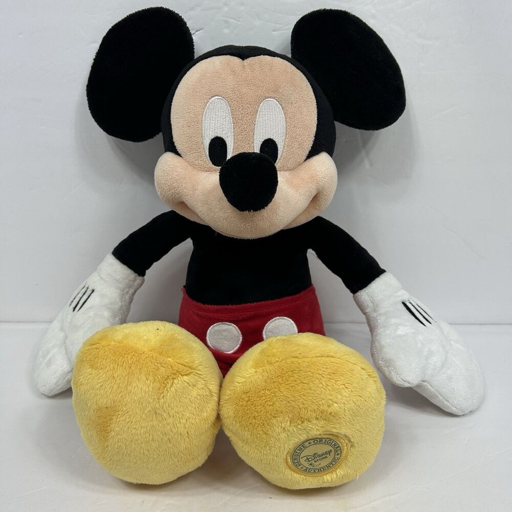 Disney Store 18” Mickey Mouse Plush Stuffed Toy Soft Authentic Classic Clean